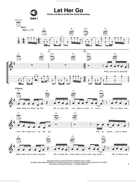 Passenger Let Her Go Sheet Music For Ukulele Pdf