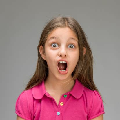 Portrait Of Surprised Little Girl Stock Photo - Download ...