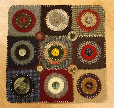 Wool Penny Rug Penny Rug Patterns Penny Rug Felted Wool Crafts