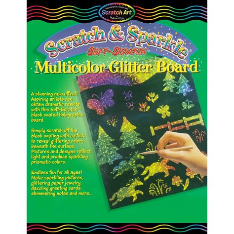 Melissa And Doug Scratch And Sparkle Multicolor Glitter 30 Boards