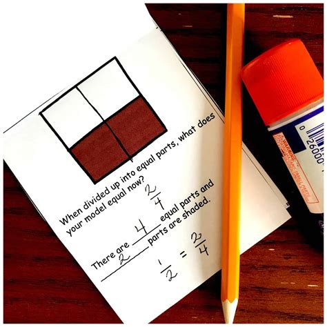 Equivalent Fractions Interactive Notebook Free Printable Adding And