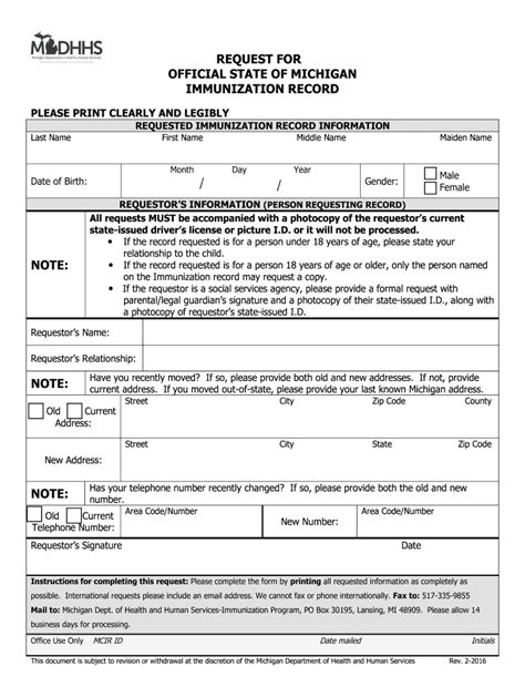 Printable Immunization Record Forms Fill Out And Sign