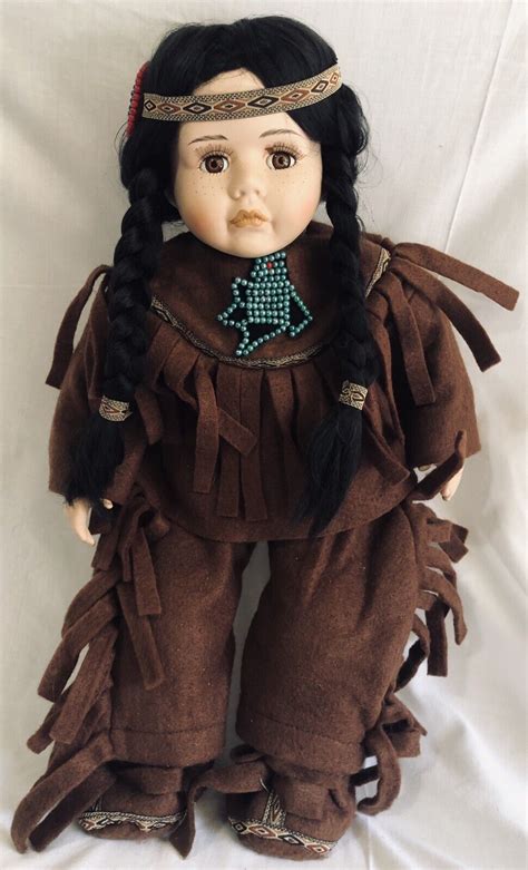 rose collection 1 5000 porcelain native american doll 16 tall ebay
