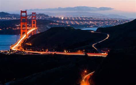 Golden Gate Bridge Bridge San Francisco Timelapse Cities Night