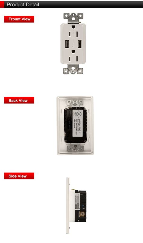 Example, though there are lot of different options and configurations: Usb Outlet With 15a Duplex Receptacle,2 Port Usb Wall ...