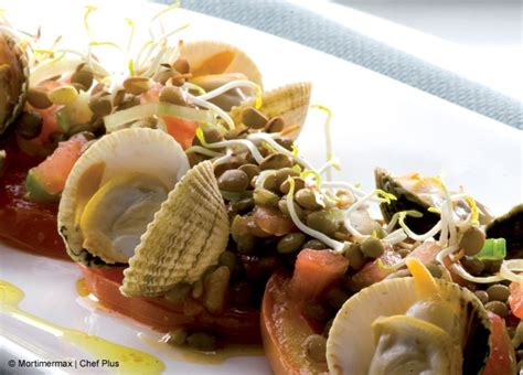 Productos frescos, el berberecho de la mejor calidad del mercado. Receta para Cocinar Ensalada de lentejas y berberechos ...