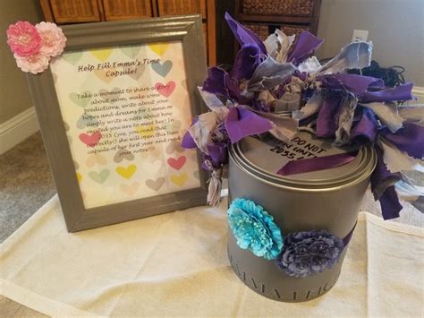 Paint Can Baby Shower Time Capsule Crafty Projects Shower Time