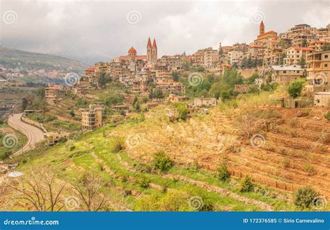 Bsharri Village Kadisha Valley Lebanon Stock Image Image Of Levant