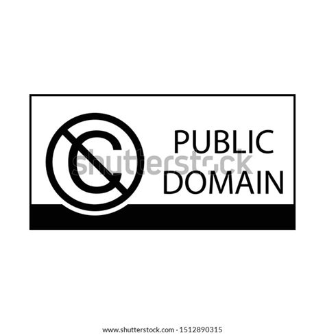 Public Domain Mark Sign C Crossed Stock Vector Royalty Free