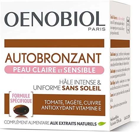 Oenobiol Compléments Alimentaires Autobronzant Peau Claire Et