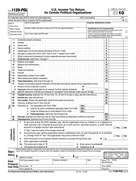 That authority permits the federal deposit insurance corporation (fdic) to establish a guarantee program for debt reduced community bank leverage ratio. 2010 Form IRS 1120-POL Fill Online, Printable, Fillable ...