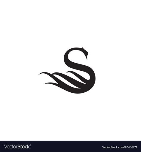 Letter S Logo Icon Shaped Swan For Your Business Luxury Concept Design