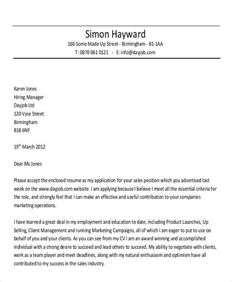Sample Professional Cover Letter Template