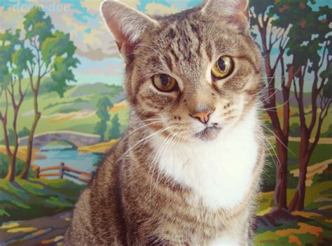 Painting by number cat head in rainbow colors. doe-c-doe: the cat again - but this time with a paint by ...