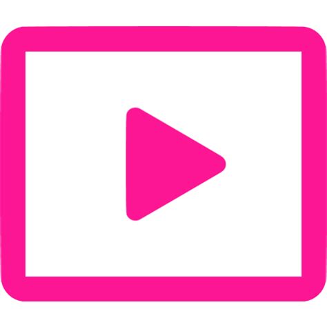 Deep Pink Start Icon Free Deep Pink Video Icons