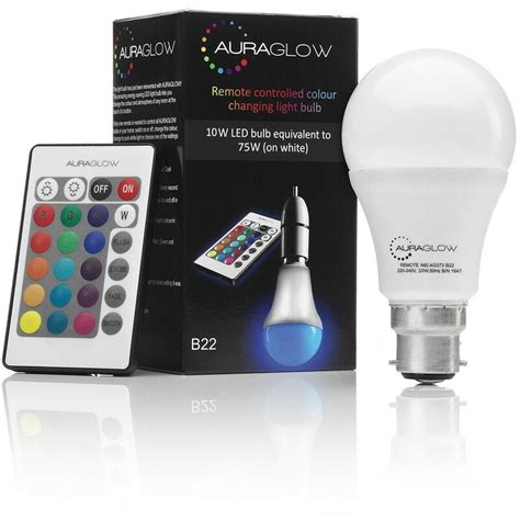 10w Remote Control Colour Changing Led Light Bulb B22 75w Eqv Warm