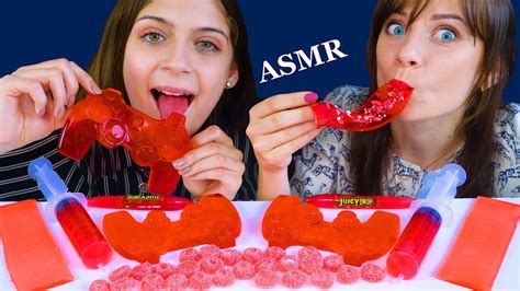 Asmr Red Food Sheet Jelly Jello Shooter Game Controller Jelly Juicy