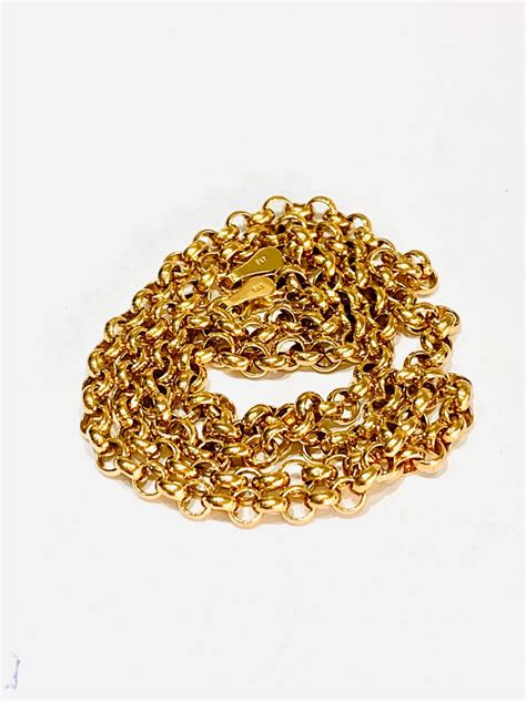 Stunning Vintage 9ct Yellow Gold 18 Inch Belcher Chain Fully Hallmarked