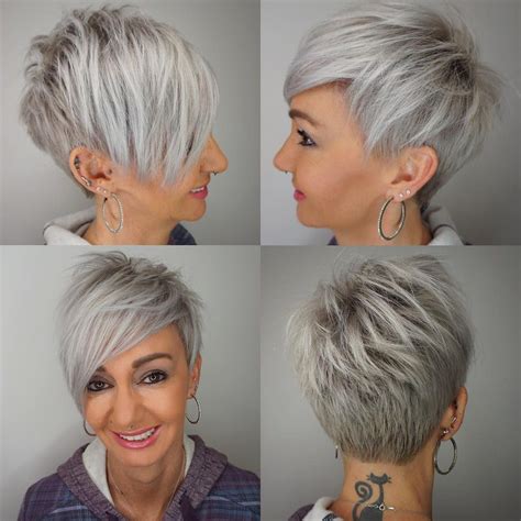 Short Hairstyles For Grey Thick Hair