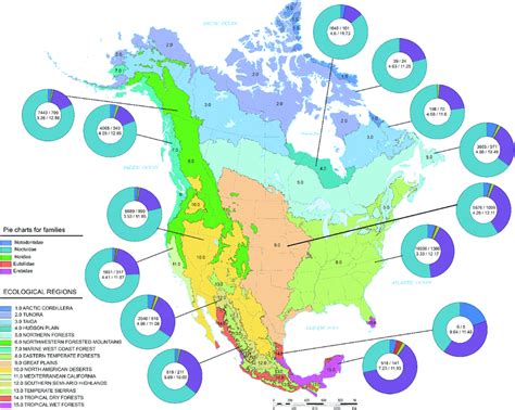 Ecoregions Of North America Maps Of North America Showing The