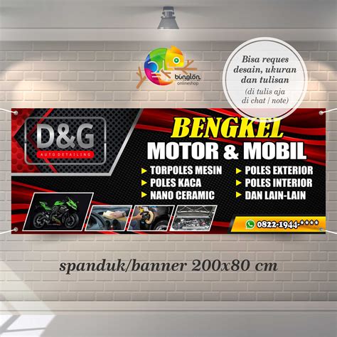 Spanduk Banner Bengkel Motor Mobil Terbaru Lazada Indonesia