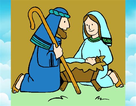 Dibujo De El Nacimiento De Jesus Pintado Por En El Día 24