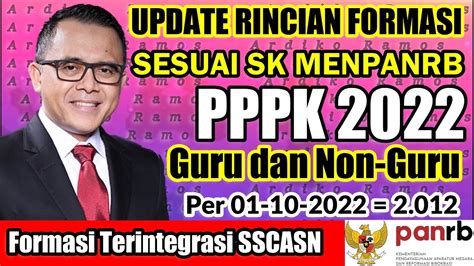 Update Rincian Formasi Resmi PPPK 2022 Per 1 Oktober 2022 YouTube