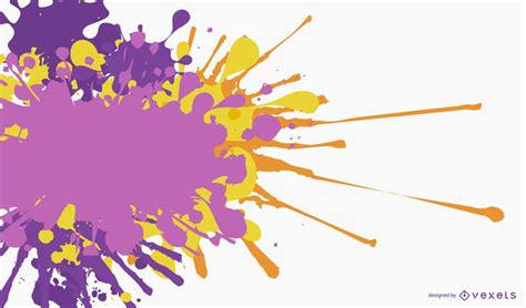 Colorful Painted Splashed Banner Template Vector Download