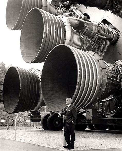 The Giant F 1 Engines Of Saturn V Rocket And For Scale Wernher Von