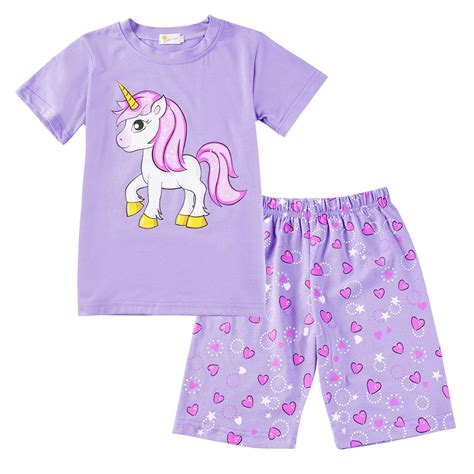Little Girls Pajamas Summer Short Set 100 Cotton Sleepwear Toddler Pjs