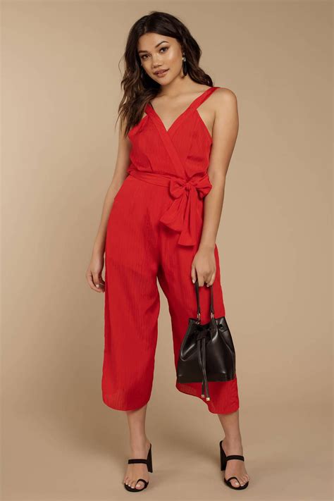 The Fifth Label Jumpsuits Womens The Fifth Label Gilded Red Jumpsuit