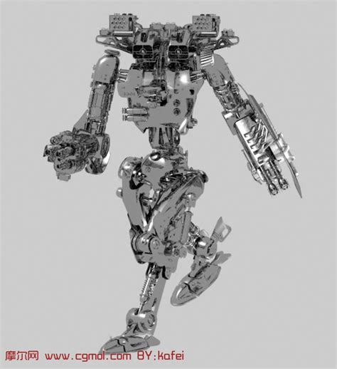 超酷的机甲战士 机器人3D模型 机械角色模型下载 摩尔网CGMOL
