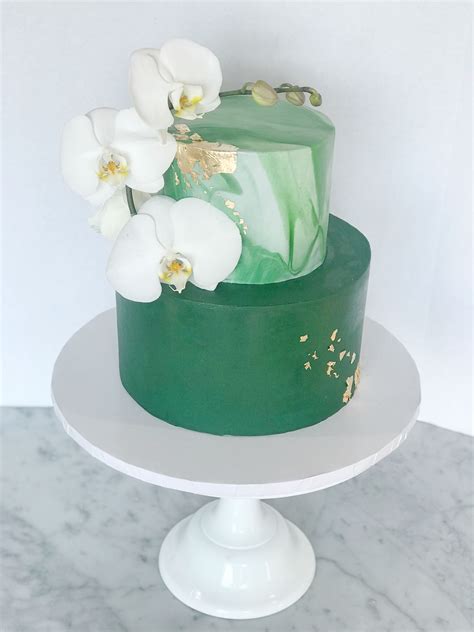 Emerald Marble Cake Tiered Cakes Birthday Elegant Birthday Cakes