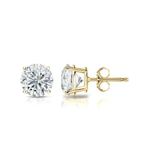 Ct Stud Earrings Womens Solitaire Cz Diamond Earrings K Etsy