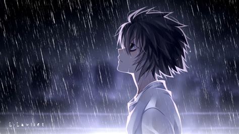 Light Yagami In Rain Death Note Hd Anime Wallpapers Hd Wallpapers