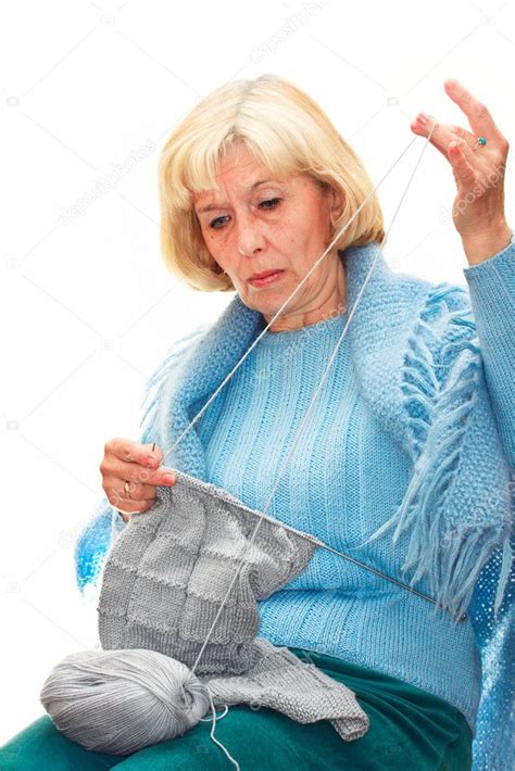 Woman Knitting — Stock Photo © Avlntn 4245898