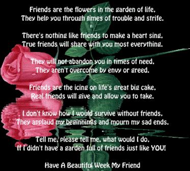 Friendship is one of life's greatest treasures. Friends are the flowers | Best Friendship Poems | Sad ...