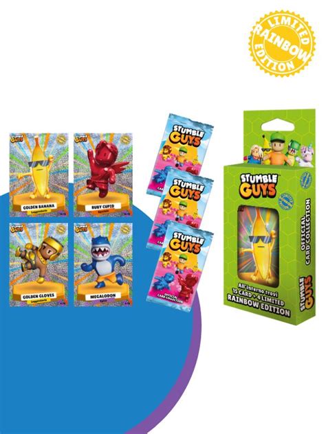 stumble guys official card collectionlimited rainbow edition set da 4 pack shop diramix