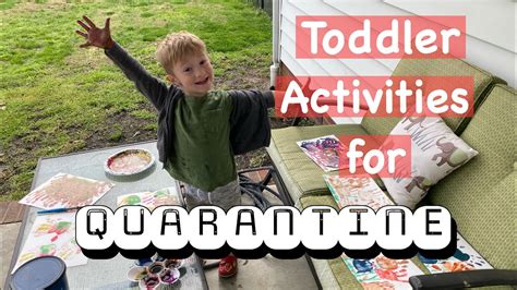 Toddler Activities For Quarantine Youtube