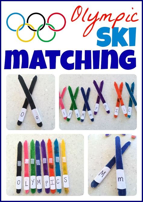 Ski Matching Winter Sports Preschool Olympic Games For Kids