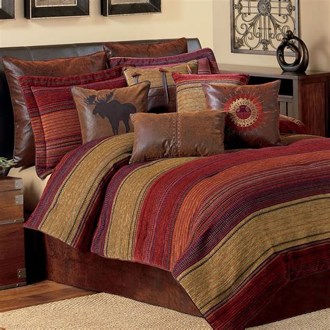 Change your bedroom from ordinary to a ranch style inspired home on the range with our selection of rustic western bedding sets. Plateau Striped Comforter Bedding by Croscill | Comforter ...