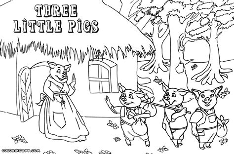 Printable Coloring Pictures Of The Three Little Pigs Coloring Pages