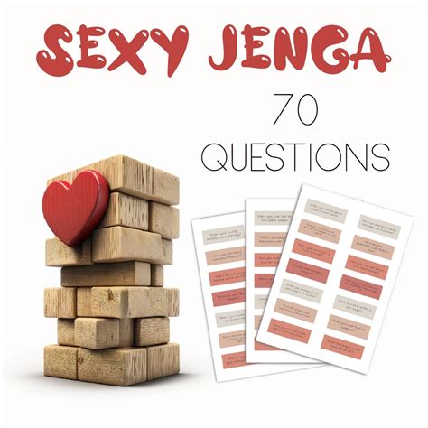 Sexy Jenga Game Jenga Cards Sex Games Sex Jenga Adult Etsy