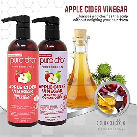 Pura Dor Apple Cider Vinegar Thin2thick Set Shampoo Conditioner For