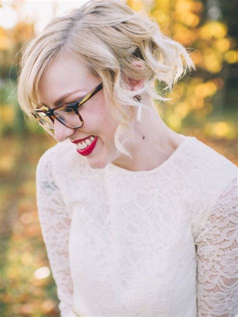 12 bespectacled brides who rocked glasses at their weddings perfect wedding dress wedding looks