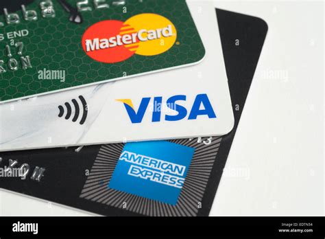 Mastercard Visa And American Express Cards Stock Photo Alamy