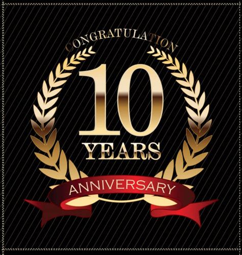 10 Años Aniversario Imágenes Vectoriales Gráfico Vectorial De 10 Años