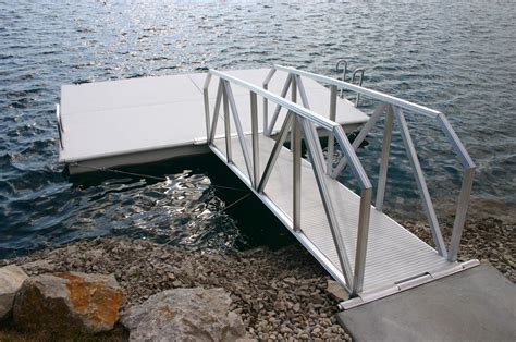 Dock gangway - AccuDock - floating / with handrails