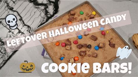Leftover Halloween Candy Cookie Bars Youtube