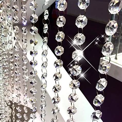 10m33ft Crystal Glass Acrylic Crystal Garland Strand Chain Hanging
